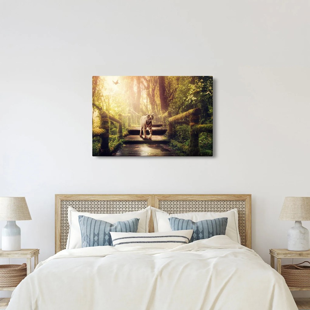 Tablou cu tigrul în djunglă (90x60 cm)
