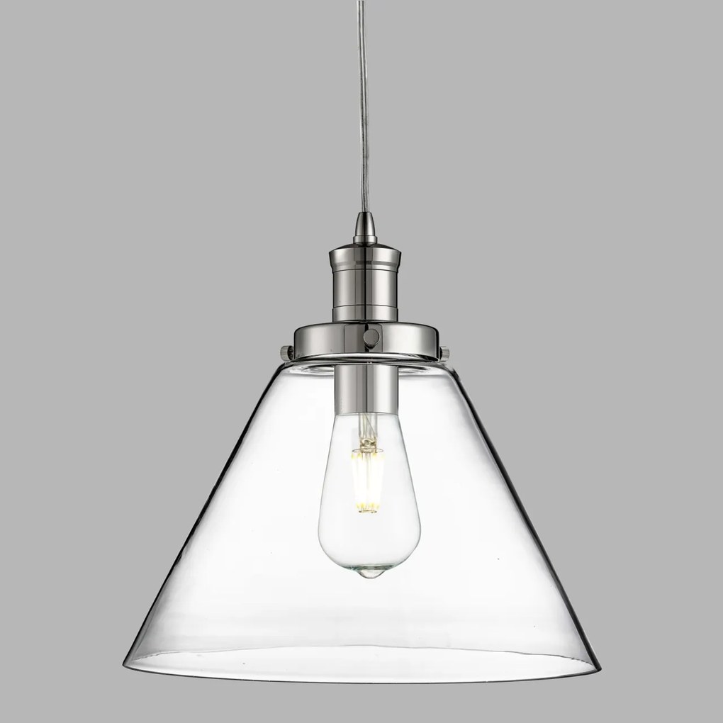 Lustra / Pendul design modern Pyramid crom/clar 3228CC SRT