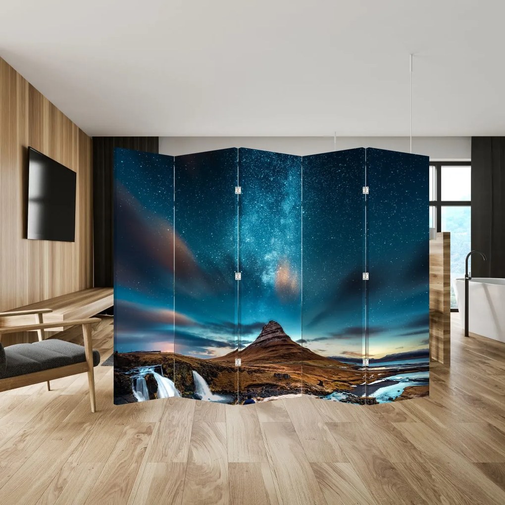 Paravan - Calea lactee alabastră (210x170 cm)