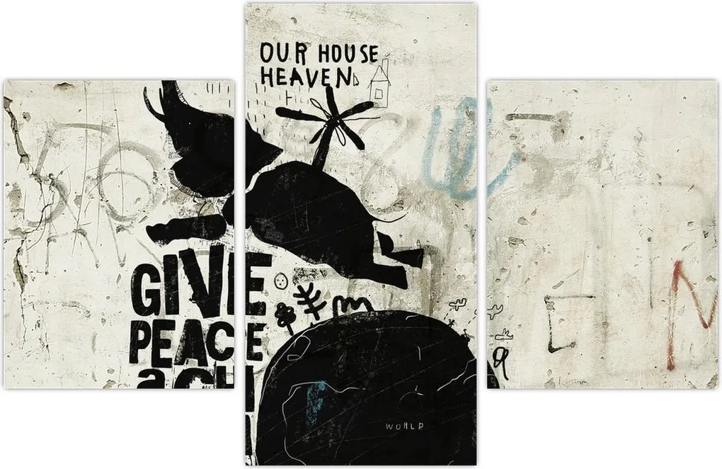 Tablou - Elefant deasupra solului (90x60 cm)