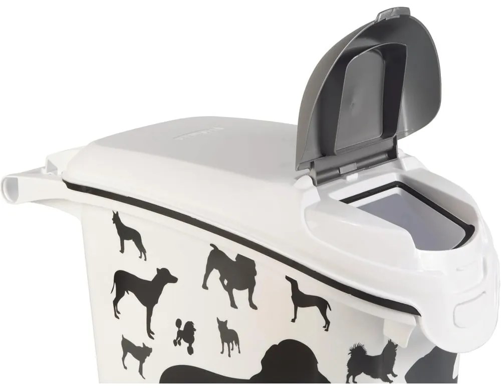 Recipient de hrană Curver alb, 23 l