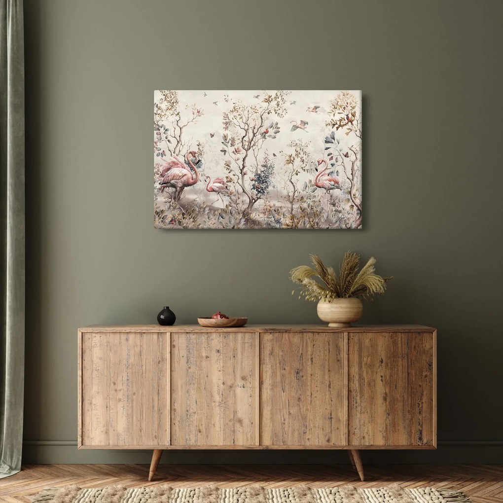 Tablou - Desen de flamingo (90x60 cm)
