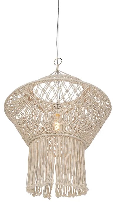 Lampă suspendată rustică Macramé 90 cm - String