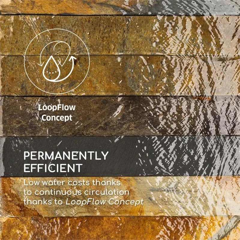 Blumfeldt Raincastle, fântănă de grădină, 12 LED-uri, pompă 8 W, IPX8, Loopflow Concept