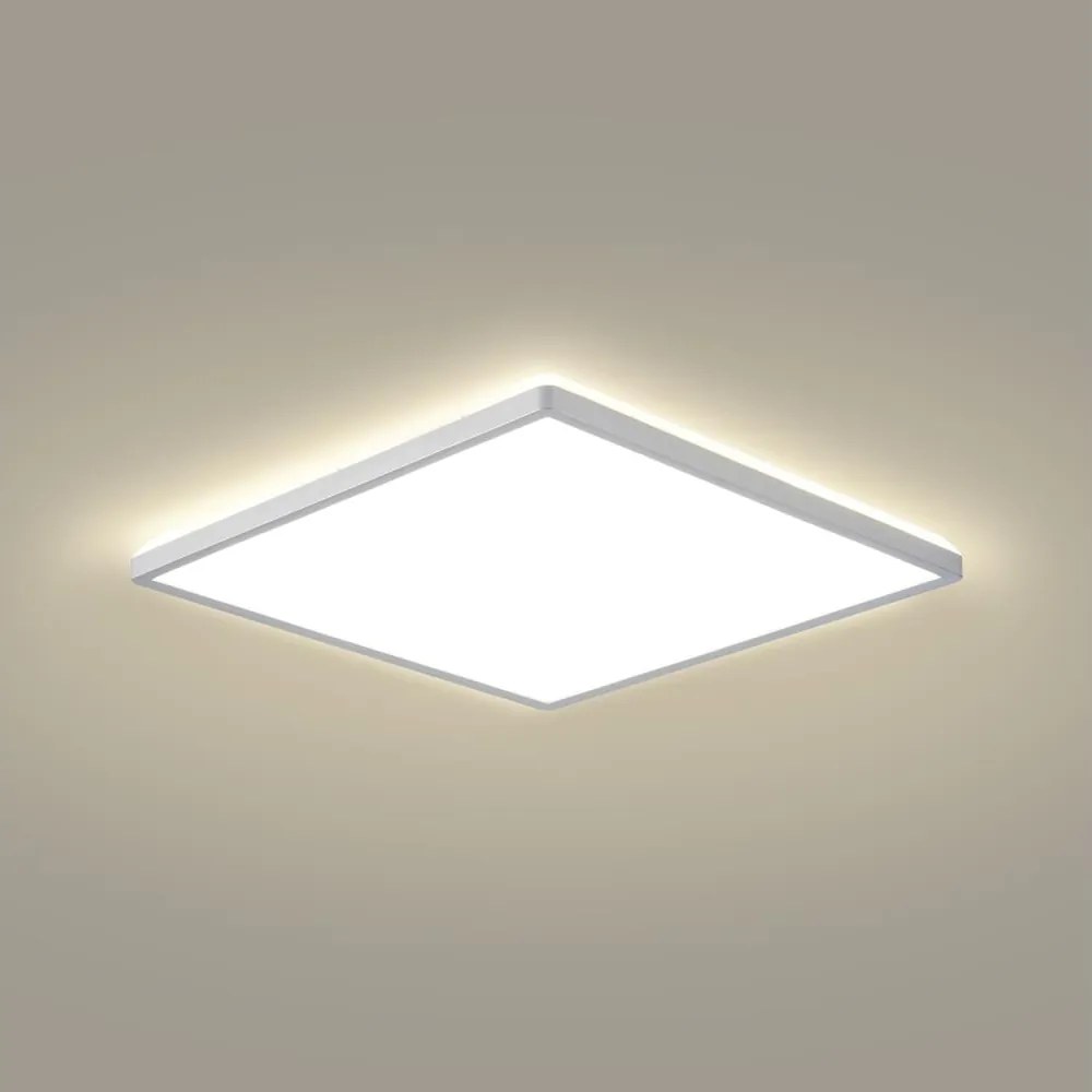 Brilagi - Plafonieră LED pentru baie ULTRA SLIM, 24 W, 230 V, 42x42 cm, argintie, IP54