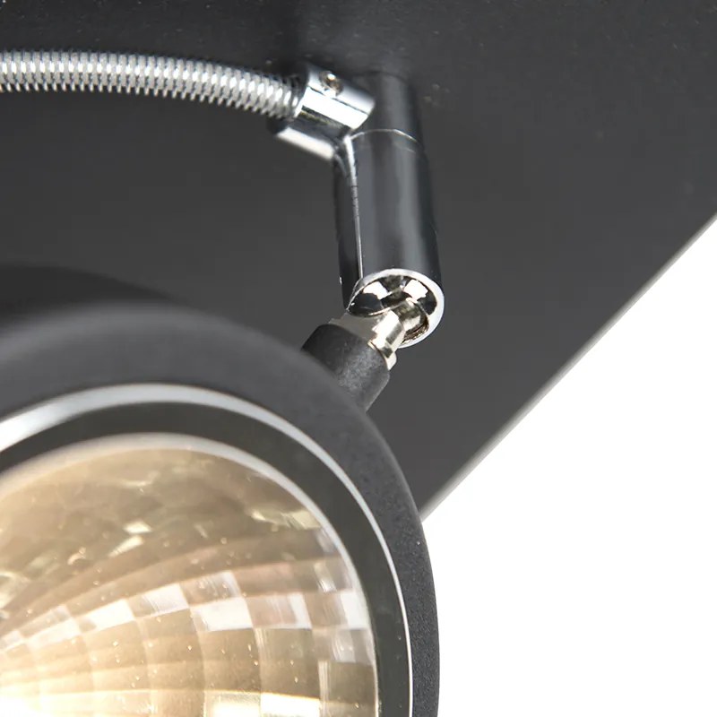Spotlight de design negru cu 4 lumini reglabile - Nox