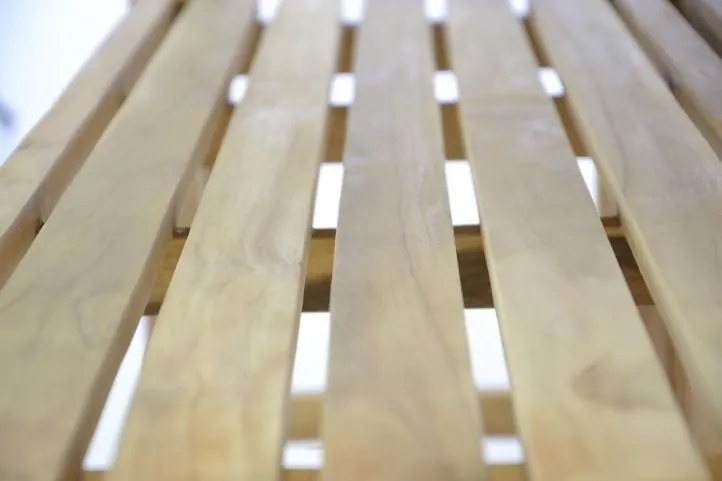 Set bancă și masă de grădină DIVERO - lemn de tec netratat -
