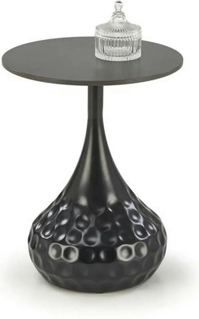 Masuta VERDE, negru, ceramica/metal, 40x40x52 cm
