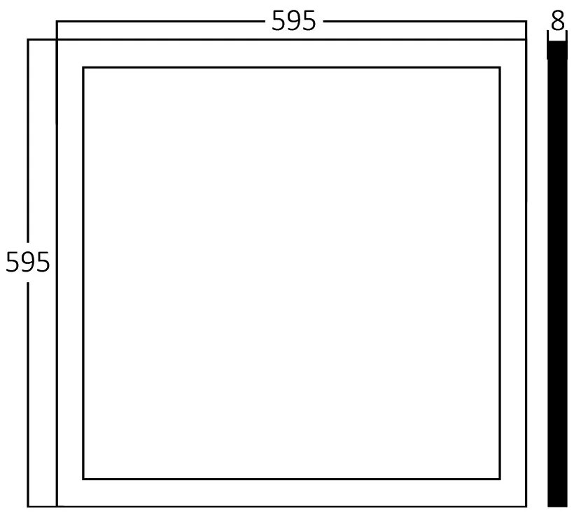 Panou LED slim incastrat, 30W-40W-48W, 105lm/W, 595x595mm, alb, 3 in 1, Braytron