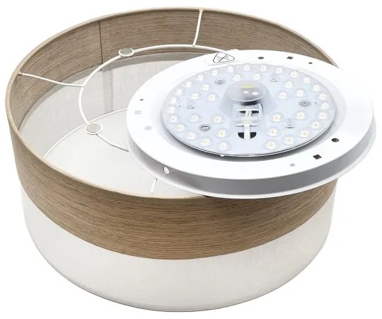 Plafonieră LED SIRJA WOOD LED/20W/230V d. 35 cm alb/stejar
