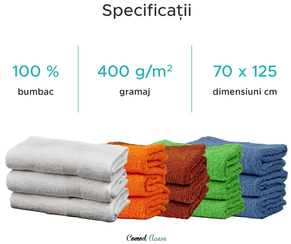 Prosop SOFT 70x125 cm maro, 100% bumbac