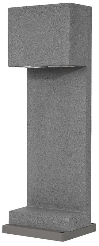 Stalp modern de exterior IP65 GRANTE gri ciment, H-60cm