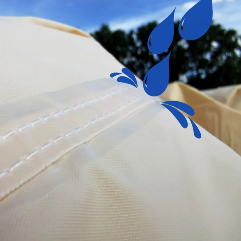 Cort de tip cortină 2×3 m din aluminiu fără pereți | Montare rapidă și cadru ușor și rezistent - fara 3 pereti - Alb