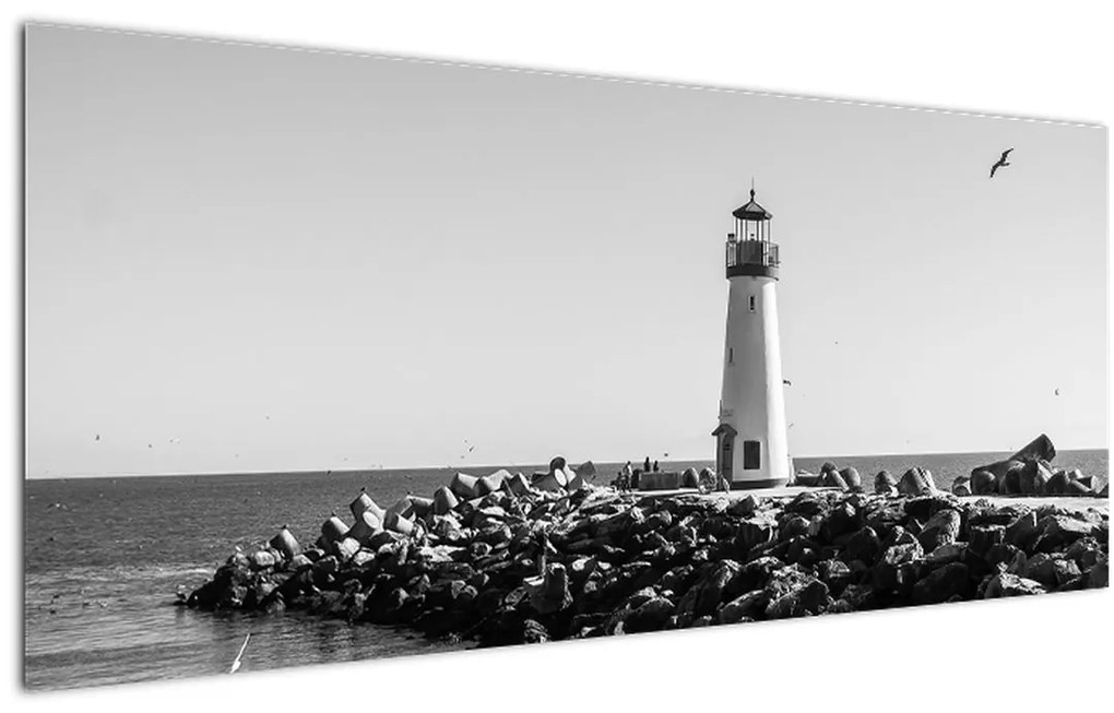 Tablou - Far de pe coastă, Santa Cruz, California (120x50 cm)
