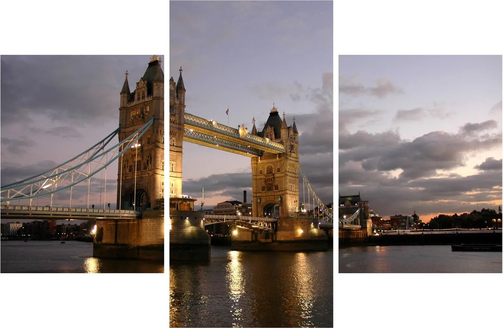 Tablou - Tower Bridge la noapte (90x60 cm)