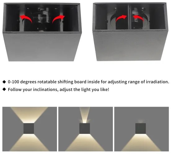 Brilagi - Aplica LED de exterior DOUBLERAY LED/4W/230V antracit IP65