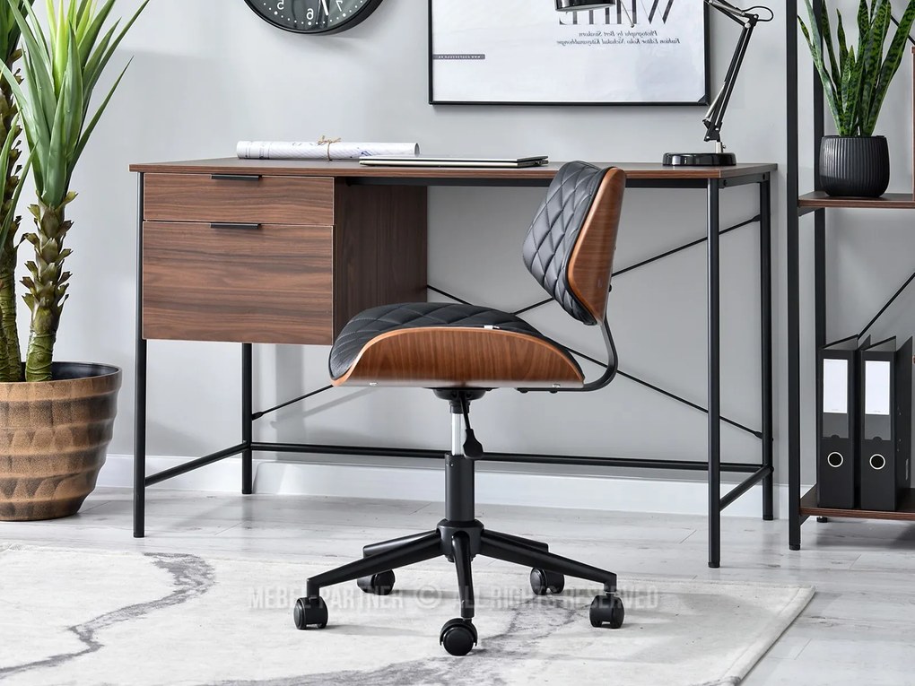 Scaun Brunko (nuc negru + crom). Promo -9%. 1109901
