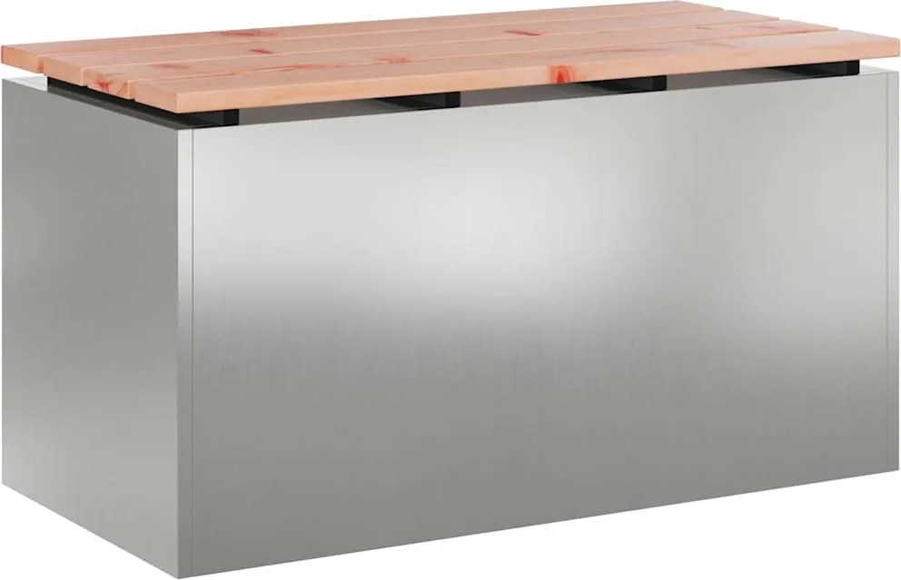 vidaXL Bancă de grădină Argintiu 80 x 40 x 43 cm Oțel galvanizat