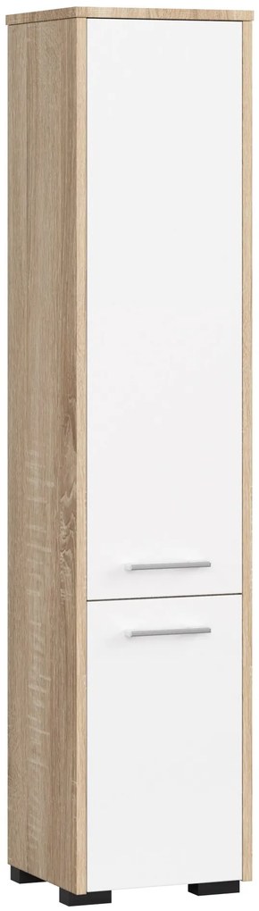 Dulap de baie Farid TYP4 (Stejar sonoma + Alb). 1069758