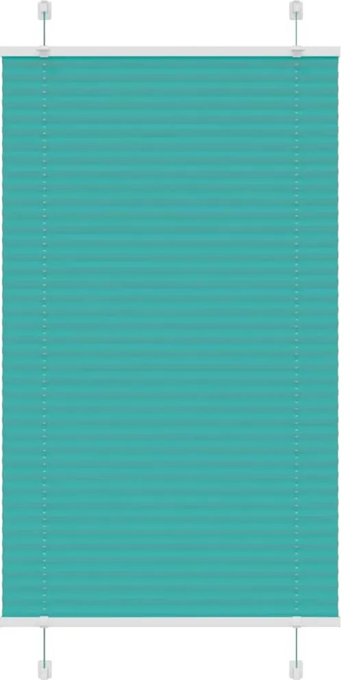 vidaXL Jaluzea plisată verde petrol 80x100cm Lățime țesătură 79,4 cm