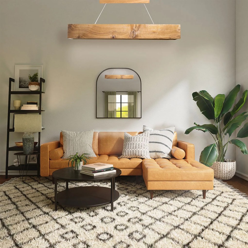 Lustra lemn stejar Rise - rustic - 120x13x15