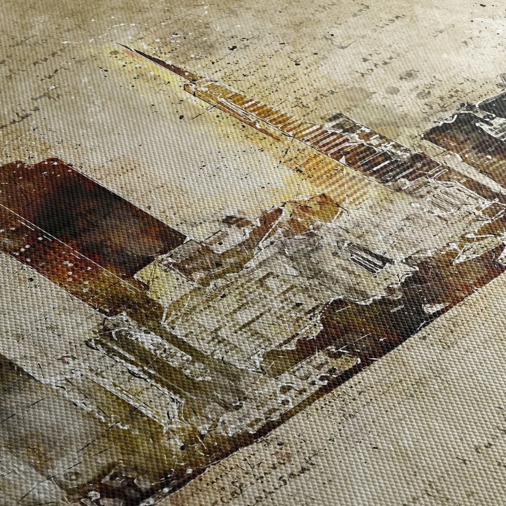 Tablou - Oraș artistic (120x50 cm)