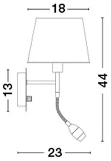 Aplica perete cu reader LED design modern Montato NVL-6916202