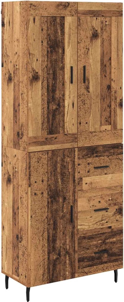 vidaXL Bufet cu sertar 2 pcs Lemn vechi Lemn compozit