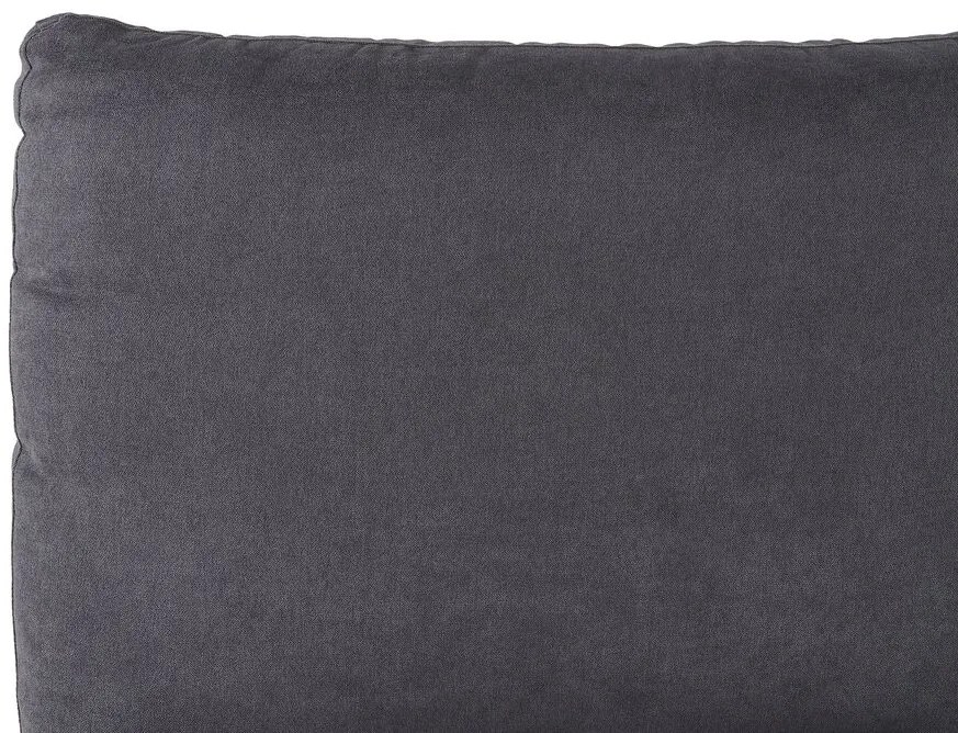 Pat matrimonial 160 cm MELIA (polyester) (gri închis) (cu somieră). 1023471
