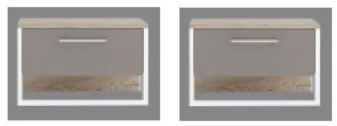 Dormitor GLOBAL100 - oak blanco/dark capucino