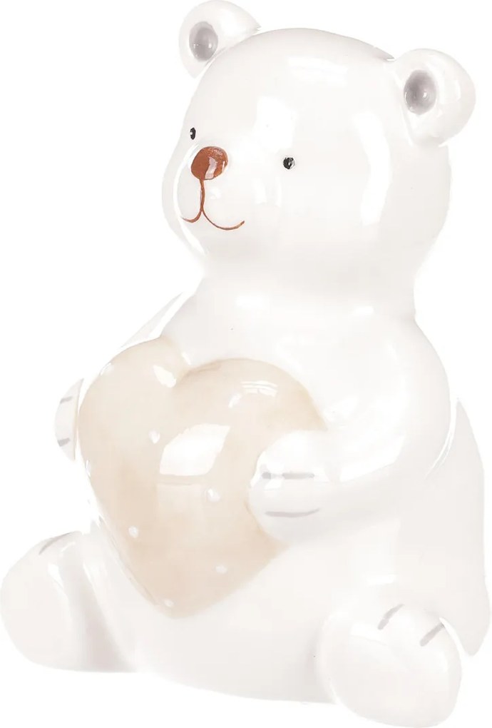 Decorațiuni de Crăciun Ursuleț cu inimă, 10 cm