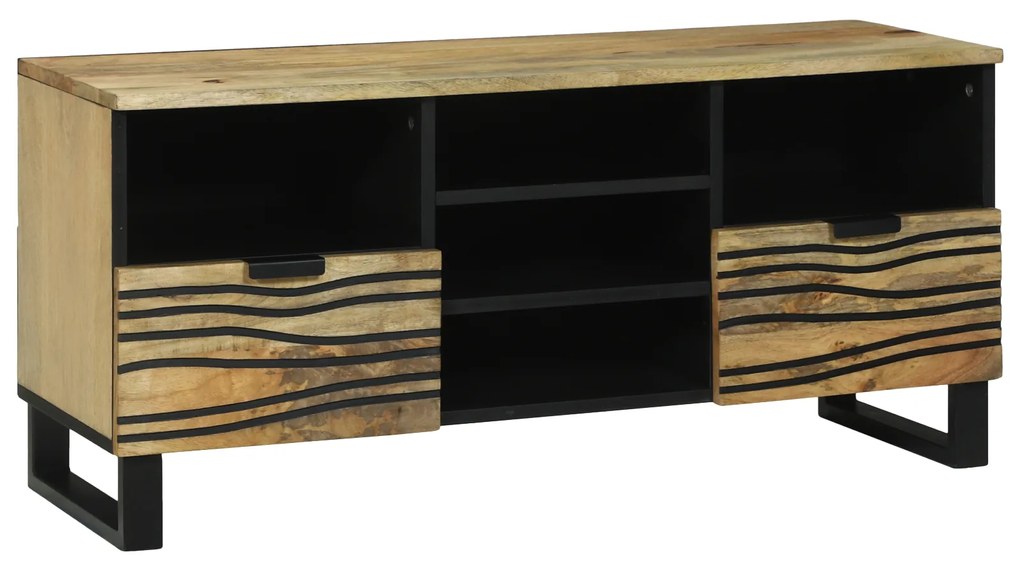 vidaXL Cabinet TV cu sertar Maro 100 x 33 x 46 cm Lemn masiv de mango