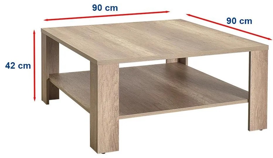 Măsuță de cafea Salome 3 (nuc deschis) . 1109372