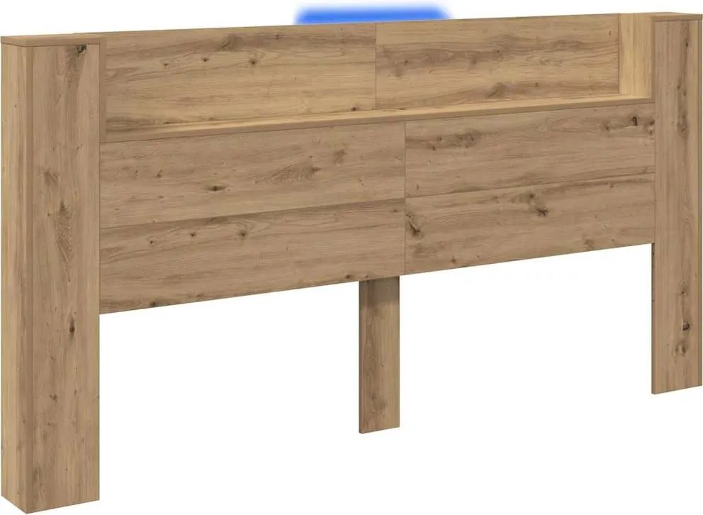 vidaXL Tăblie cap Stejar Artizanal 200 x 15 x 103,5 cm Lemn compozit