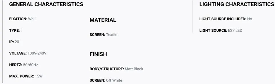 Aplica de perete design modern NILA