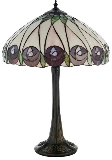 Endon 64177 - Lampă de masă Tiffany HUTCHINSON 1xE27/60W/230V, Ø 40 cm