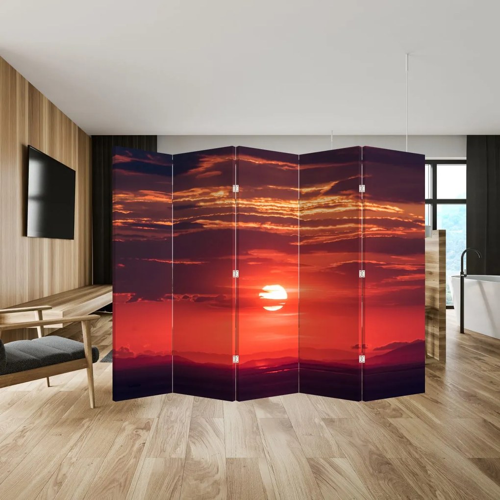 Paravan - Soarele colorat (210x170 cm)