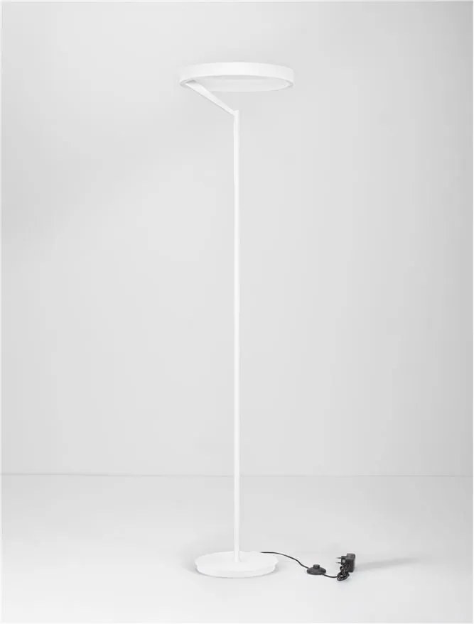 Lampadar circular aluminiu alb LED ADALIZ