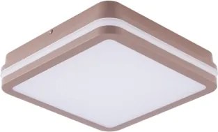 Brilagi-LED BENE, corp de iluminat exterior LED cu senzor, 18W/230V, 21,5 x 21,5 cm, maro, IP54