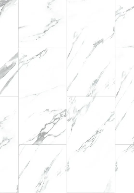 Mexen Glacier White panouri vinilice 610 x 305 mm LVT Dryback 2,5 mm, suport, 4 V-Fugă, Jazz White - F1451-0610-305-255-4V1-01