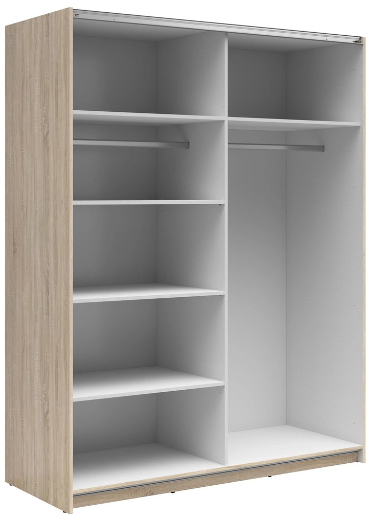 Dulap de haine cu uși culisante Tetrix 32 (stejar sonoma) (cu oglindă). 1098545