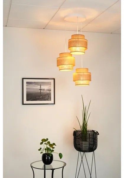 Lustră aplicată Brilagi SPACE YUTE 3xE27/15W/230V bej/alb