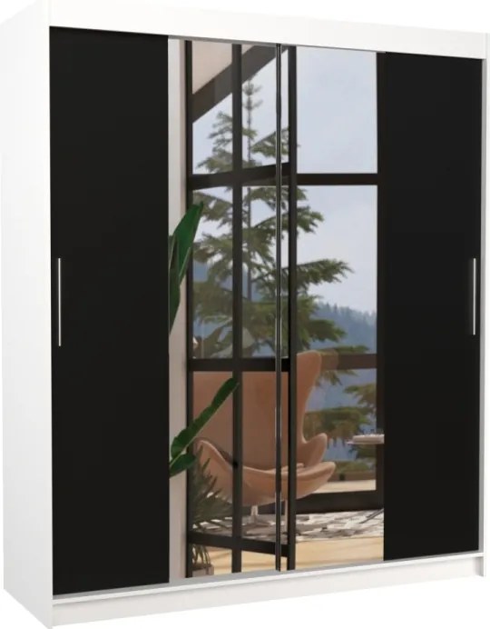 Dulap cu usi glisante si oglinda, 180x58x215 cm, DALLAS 180, ADRK Furniture (Culoare: Sonoma / Sonoma)