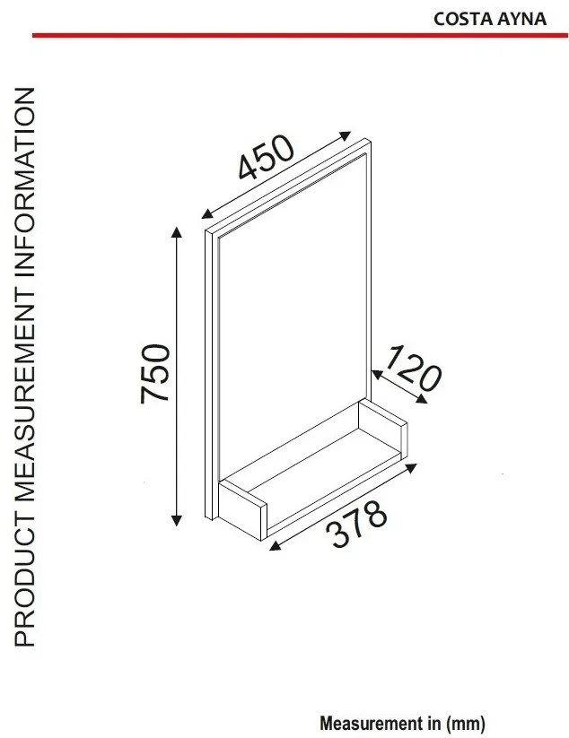Oglindă Costa Black