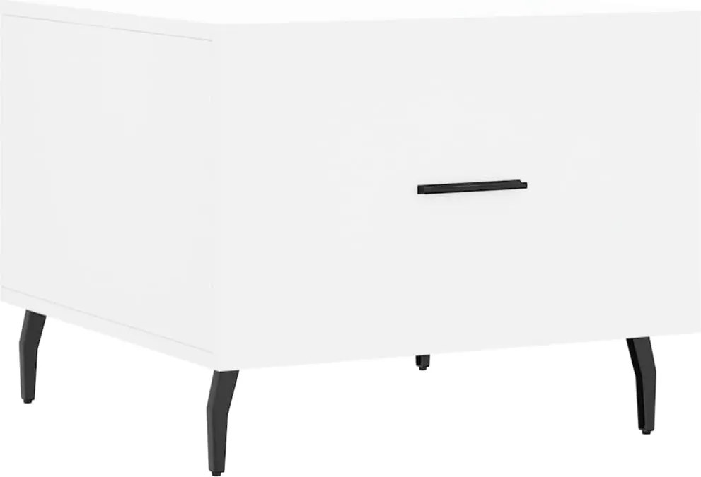 vidaXL Măsuță de cafea, alb, 50x50x40 cm, lemn compozit