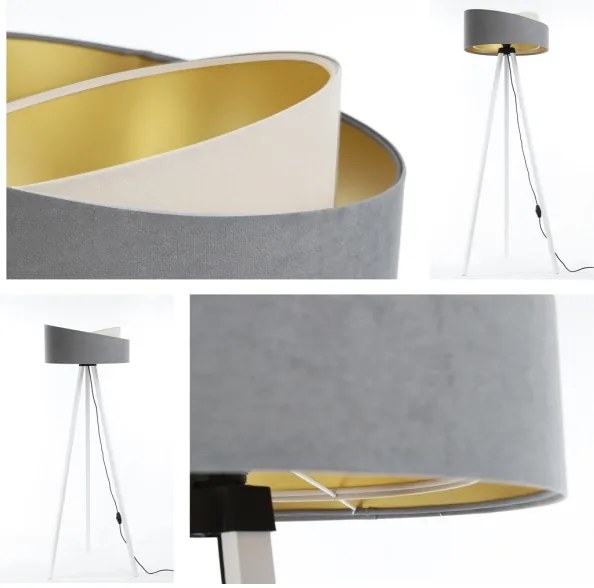 Lampadar GALAXY 1xE27/60W/230V gri/alb