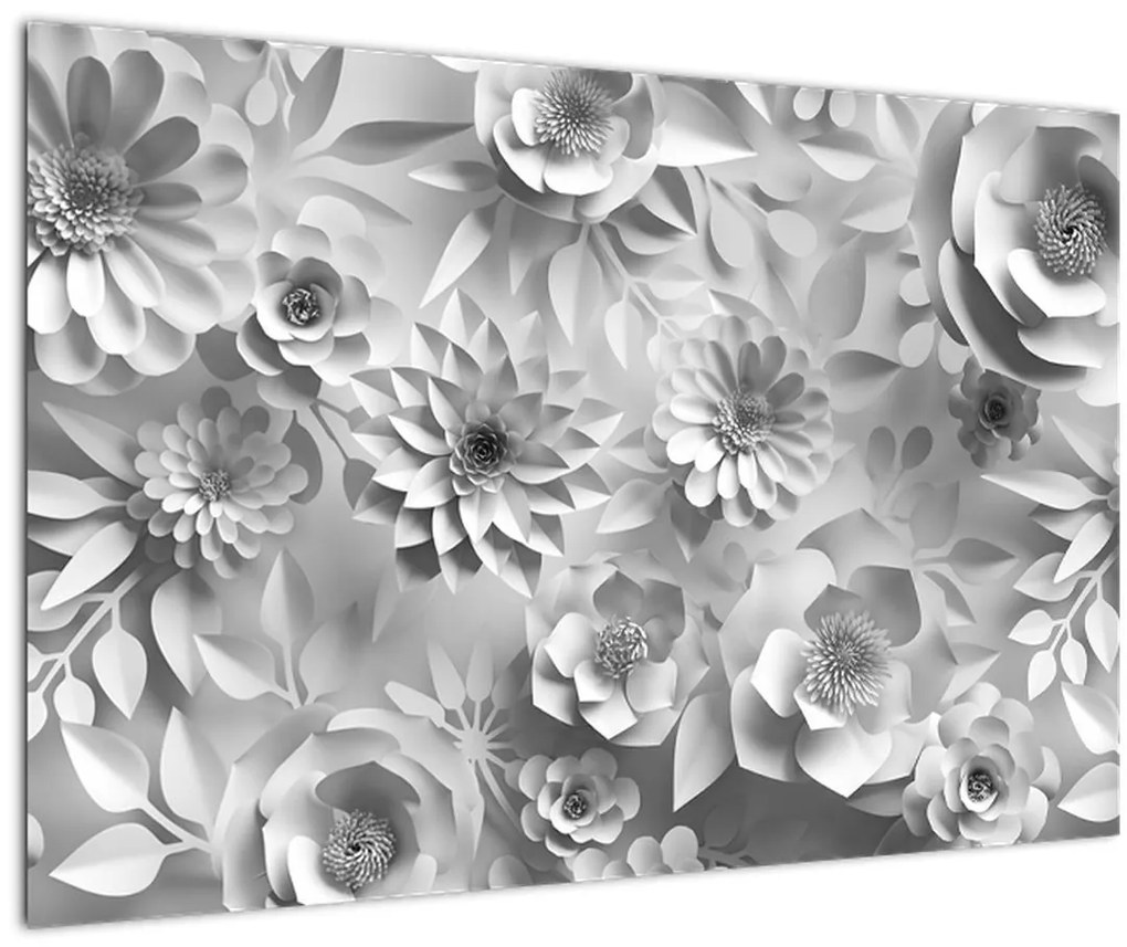 Tablou - Flori albe (90x60 cm)