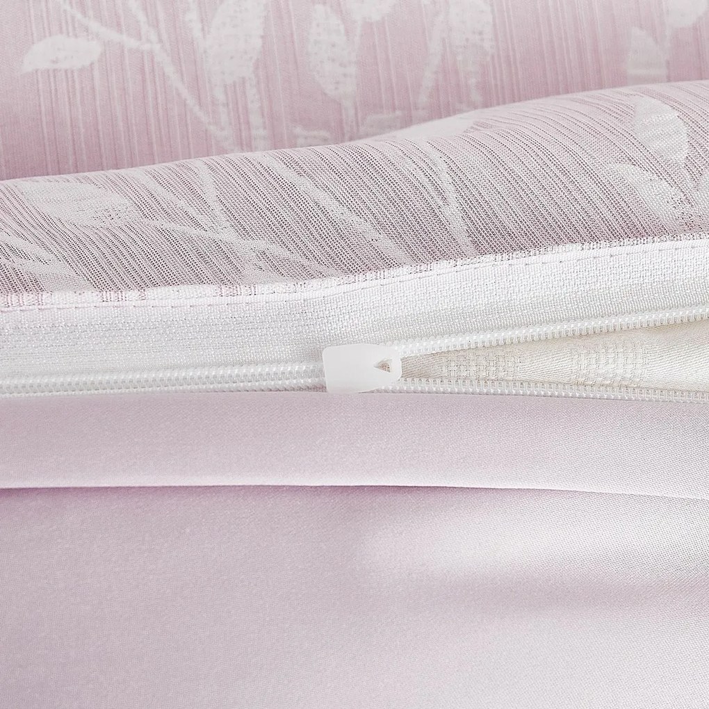 Lenjerie de pat din jacard Boston roz, 140 x 200cm, 70 x 90 cm
