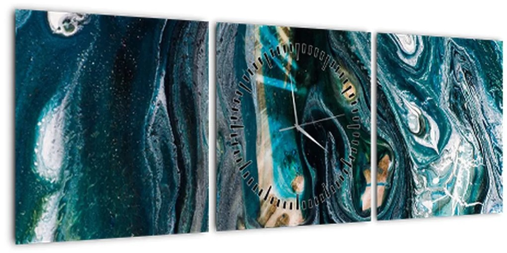 Tablou cu abstracție (cu ceas) (90x30 cm)