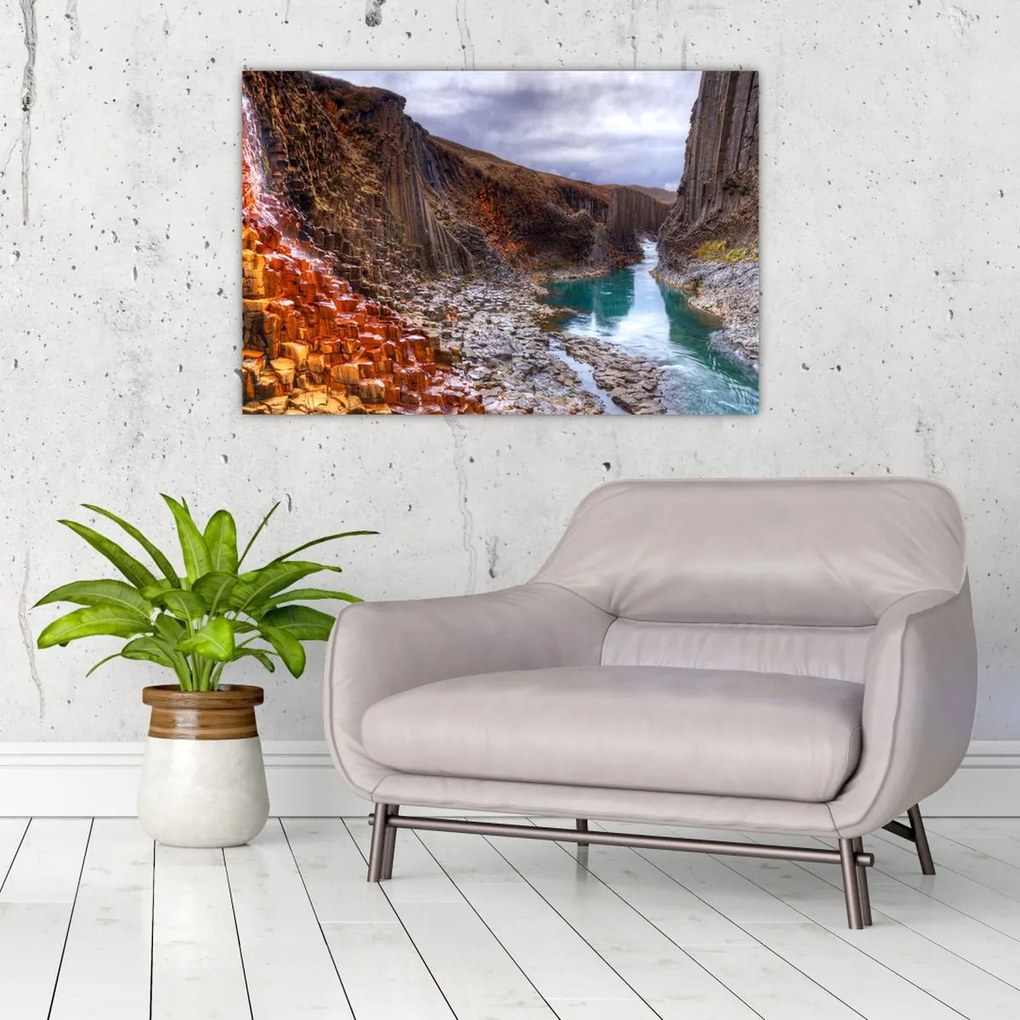 Tablou - Canionul Studlagil (90x60 cm)
